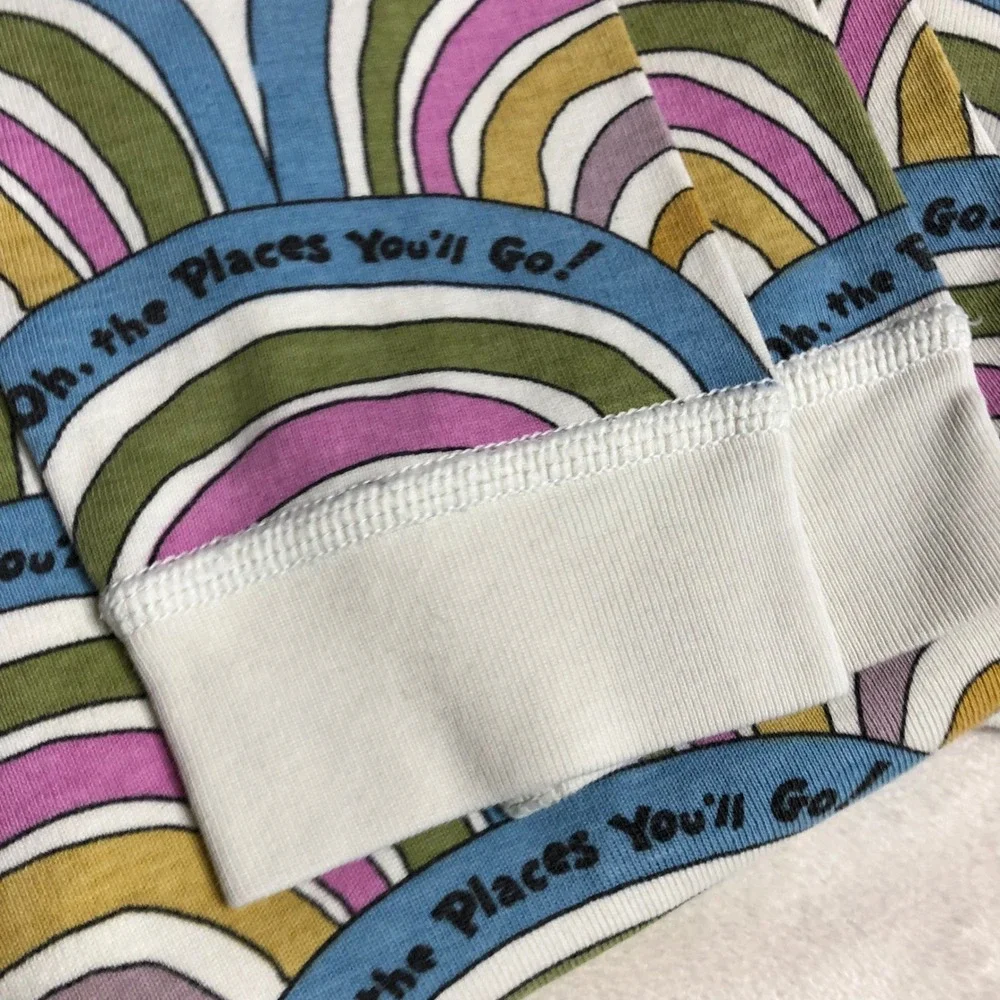 Hanna Andersson Dr Seuss Oh the Places Youll Go Pajama Set Kids 160 US 14 Cotton